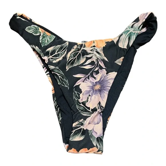 NWT l*spaceCabana Bitsy Swimsuit Bottom Dark Forget Me Not Floral XS - Picture 3 of 7
